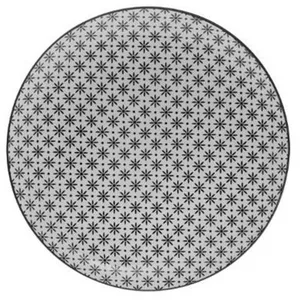 Zwart en wit Assiette plate Ø. 26 cm BOHEMIA Noir / Blanc pas cher