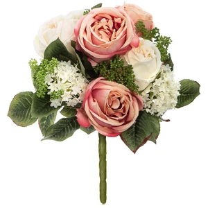 Comparateur de prix : Atmosphera Composition florale artificielle Bouquet de Rose H 35 cm