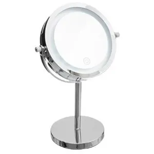 Comparateur de prix : 5five Simply Smart - Miroir avec pied à led 19cm métal chromé - 5five