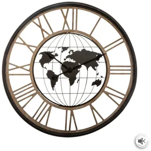 Comparateur de prix : Pendule - ATMOSPHERA - Monde - Métal - D67 cm - Silencieuse - Intérieur