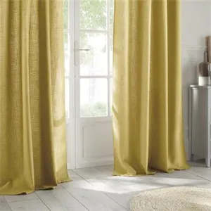 3S. x Home Rideau Clem jaune moutarde 140x260cm Atmosphera Créateur D'intérieur pas cher