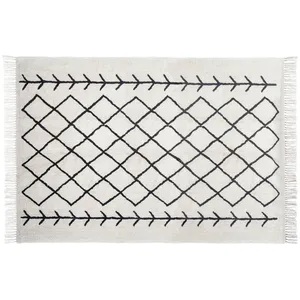Comparateur de prix : ATMOSPHERA Tapis 120x170 cm delhi, blanc-noir avec franges