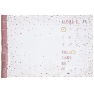 Atmosphera - Couverture étape bébé Étoiles 120x80 cm - Rose pas cher