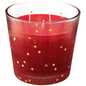 FEERIC LIGHTS & CHRISTMAS Bougie 3 Mèches Pot en verre 500 G pas cher