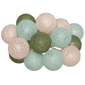 Guirlande led à piles 16 boules - atmosphera createur d'interieur pas cher