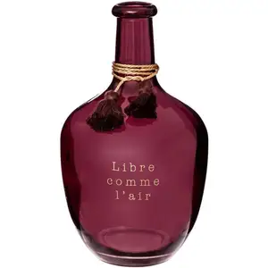 Atmosphera Créateur D'intérieur - Vase Dame Jeanne Gypsy verre H31cm pas cher