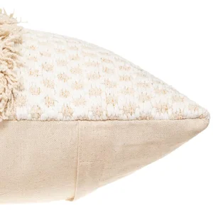 Comparateur de prix : Coussin - ATMOSPHERA - Modèle 2 - Coton beige - 40x40 cm - Déhoussable