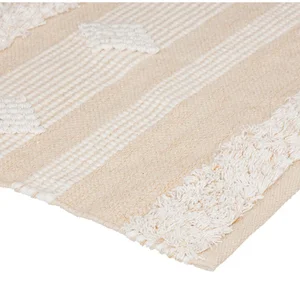ATMOSPHERA 3S. x Home Tapis Coton Sable motifs petit losange Cuivre 60 x 90 Box pas cher