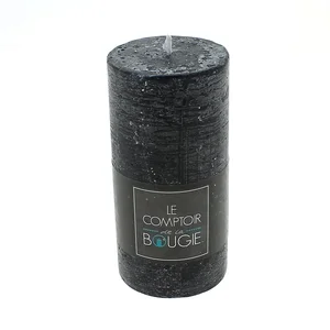 Bougie rustique - noir - 445g - Noir - Atmosphera createur d'interieur pas cher