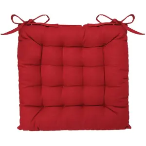 Comparateur de prix : Atmosphera - Galette de chaise rouge 38x38cm créateur d'intérieur