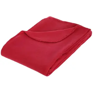 Comparateur de prix : Plaid polaire rouge 125x150cm - Atmosphera créateur d'intérieur