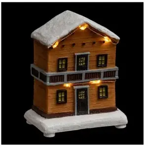 FEERIC LIGHTS & CHRISTMAS - Village de noël chalets 4 LED à Piles