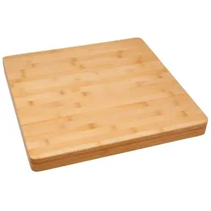 Paris Prix Planche à découper en bambou - Beige - L 37 x l 37 x H 3,5 cm pas cher