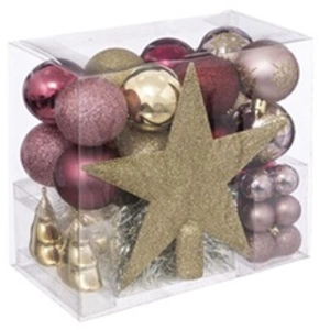 Comparateur de prix : Boule de Noël kit 44 pièces rouge doré - FEERIC CHRISTMAS TU
