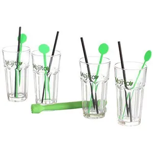 SG Secret de Gourmet Coffret mojito - Set complet - 13 pièces - Verres, pilon, pails, mélangeurs pas cher