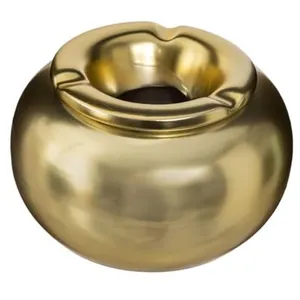 Atmosphera Créateur D'intérieur - Cendrier rond céramique doré D12,5cm pas cher