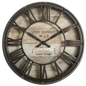 Comparateur de prix : Atmosphera Créateur D'intérieur - Horloge à poser vintage marron D20cm