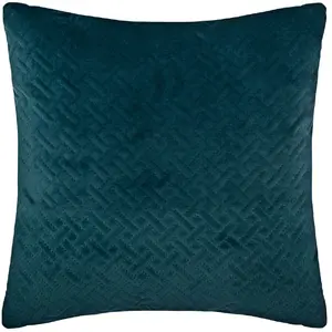Comparateur de prix : ATMOSPHERA CREATEUR D'INTERIEUR - Coussin design en velours Dolce - L. 40 x l. 40 cm - Bleu canard - Dolce