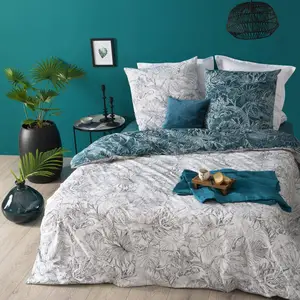 Parure de lit adulte - ATMOSPHERA - Jungle - Coton 57 fils - 220x240 cm pas cher