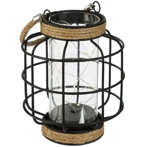Comparateur de prix : Atmosphera Créateur D'intérieur - Lanterne Tempête métal noir H18cm