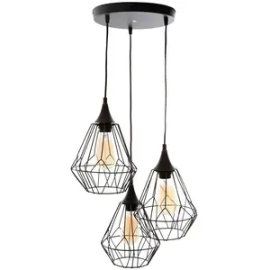 Comparateur de prix : Paris Prix Suspension filaire en métal - H 80 cm - Noir