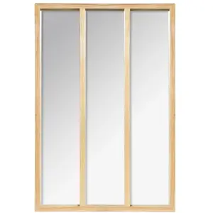 Miroir ""Atelier"" - bois 76x116 cm - Marron - Atmosphera createur d'interieur