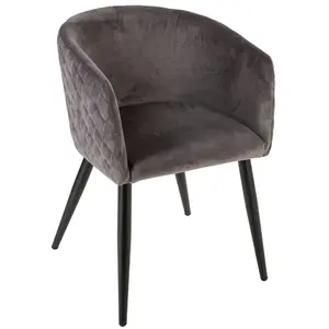 Comparateur de prix : Fauteuil Marlo velours gris ardoise - Atmosphera créateur d'intérieur