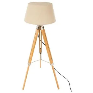 Comparateur de prix : AC-DÉCO Lampadaire Trépied en Bambou et Abat-jour Ivoire h 145 cm - Atmosphera