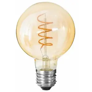 Comparateur de prix : Ampoule LED - ATMOSPHERA - Globe ambré - E27 - Torsadé - D. 10,5 cm