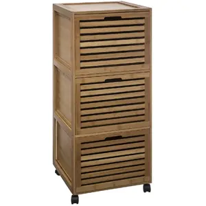 Comparateur de prix : 5 five simply smart Meuble bas salle bain 1 porte 1 niche bambou Sicela - Bambou -