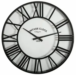 Comparateur de prix : Horloge - Atmosphera - Vintage - Diamètre 35 cm - Silencieuse - Intérieur
