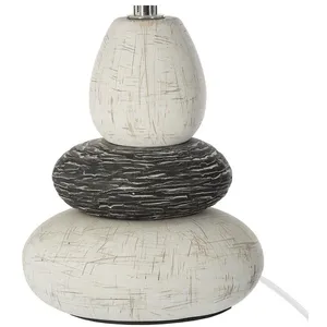 Comparateur de prix : Atmosphera - Lampe Clary céramique blanc ivoire H33cm créateur d'intérieur