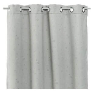 ATMOSPHERA Rideau Occultant "Etoile" 140x260cm Gris pas cher