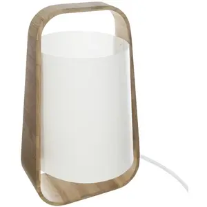 Comparateur de prix : Lampe - ATMOSPHERA - Rex - Bambou - Blanc - H35 cm - Design Contemporain