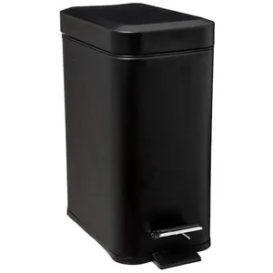Comparateur de prix : 5five Simply Smart - Poubelle rectangulaire soft close inox 5l noir - 5five