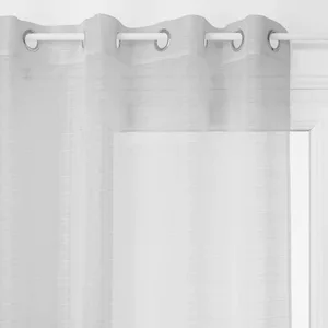 Voilage - Atmosphera - Louis - 140x240 cm - Gris - 100% Polyester - 8  illets