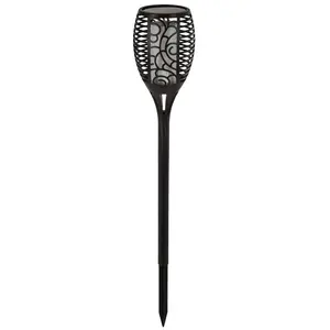 Comparateur de prix : Atmosphera Garden Sweet Light - Torche Solaire Effet Flamme Pénélope 62cm Noir