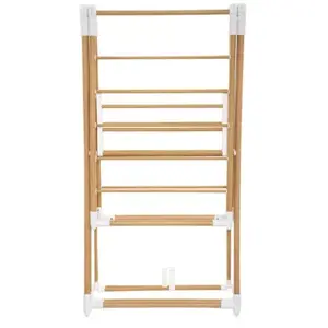 AC-DÉCO 3S. x Home Étendoir à linge pliant pont 13m Bara effet bois Marron