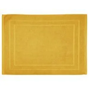 Comparateur de prix : Atmosphera Tapis de salle de Bain en coton Ocre 50 x 70 cm