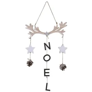 Comparateur de prix : FÉÉRIC LIGHTS AND CHRISTMAS Atmosphera Décoration de Noël à suspendre en bois Terre sauvage - Beige