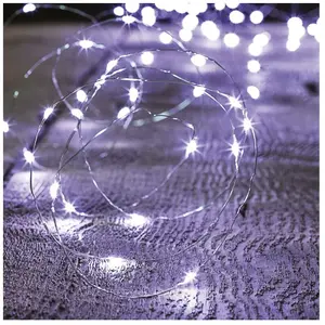 AC-DECO Guirlande Lumineuse Extérieur 30 m 300 MicroLED Blanc froid  8 jeux de lumière