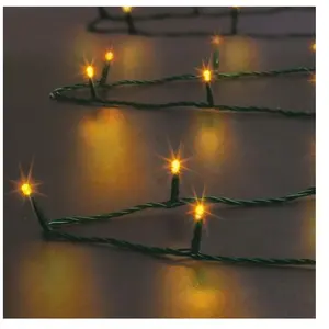 Guirlande lumineuse 320 LED fil vert - 32 M - Blanc chaud pas cher