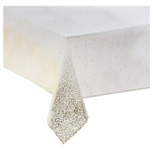 FÉÉRIC LIGHTS AND CHRISTMAS Nappe en coton et polyester Blanc Imprimé Léopard Doré 140 x 240 cm