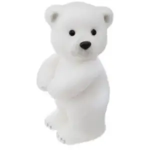 Déco de Noël Ourson blanc debout h 25 cm - Feeric Christmas pas cher