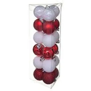 Comparateur de prix : Feeric Lights And Christmas Kit déco pour sapin de Noël - 18 Pièces - Rouge et blanc