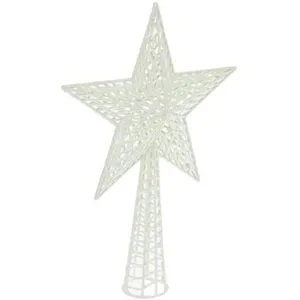 Comparateur de prix : Déco Sapin de Noël Cimier Étoile Blanc pailleté - Feeric Christmas