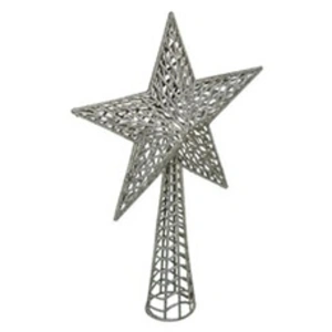 Paris Prix - Cimier Déco Avec Paillettes étoile 38cm Argent