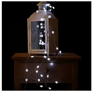 FEERIC LIGHTS & CHRISTMAS Guirlande lumineuse Intérieur 60 LED Blanc lumière fixe sur 1.20 m pas cher