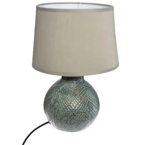 Lampe "Joas" - céramique H29 cm - Bleu - Atmosphera createur d'interieur pas cher