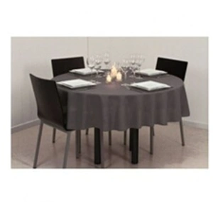 AC-DECO Atmosphera Créateur D'intérieur - Nappe anti-tâche gris ardoise D180cm pas cher
